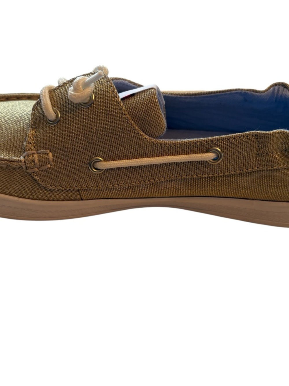 Tommy Hilfiger Gold Metallic Boat Shoes/ Loafers Womens Size 9 - Picture 2 of 6